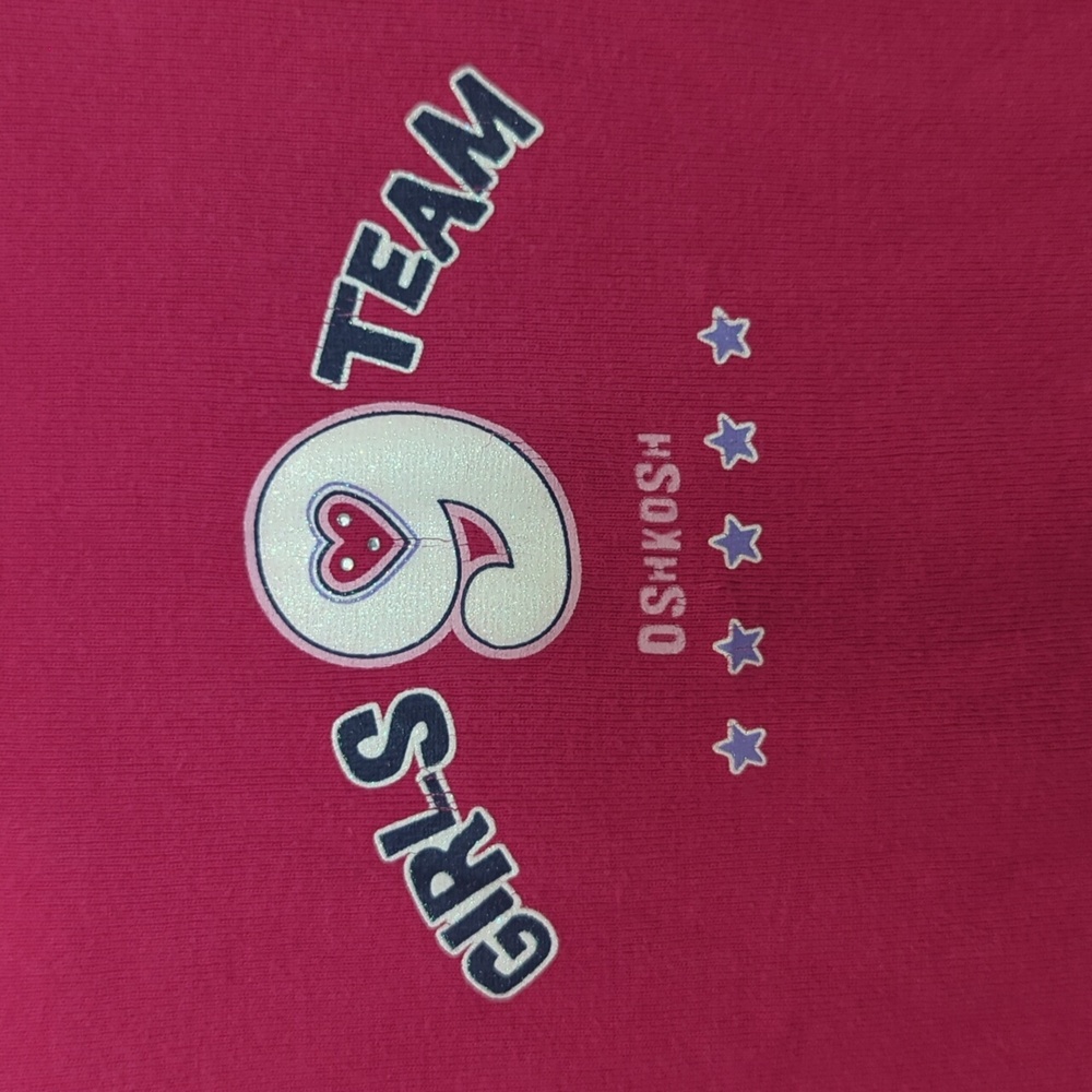 Oshkosh 2 identical long-sleeve tees and pair of jeans, "girls 9 team," Sz 2T - Picture 3 of 9